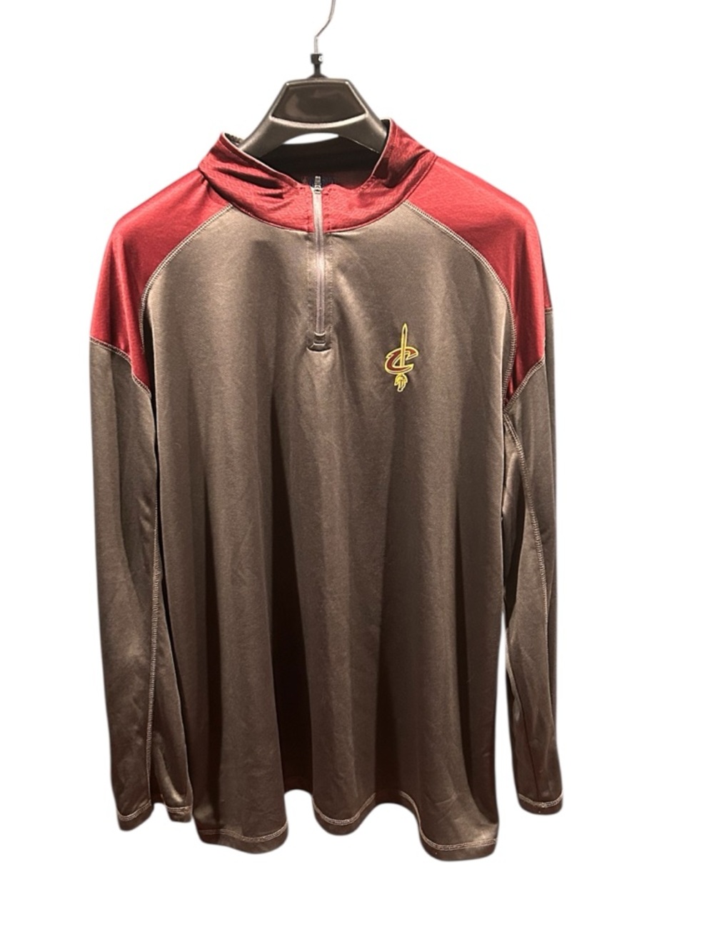 Cleveland Cavaliers Logo NBA TX3 Cool Quarter Zip Warmup Sweatshirt Size 2XL